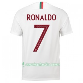 Camisolas de futebol Portugal Ronaldo 7 Equipamento Alternativa Copa do Mundo 2018 Manga Curta